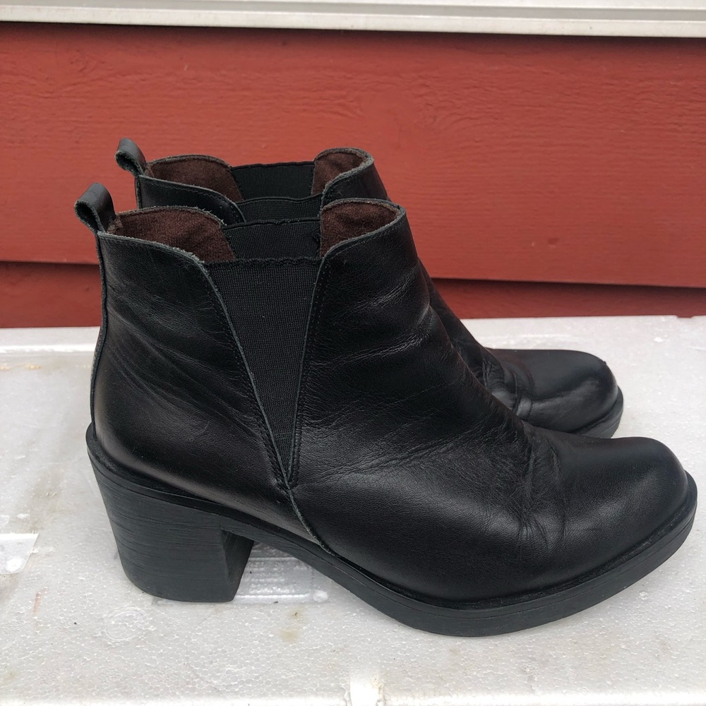 TLB  Mallorca Women’s Black Leather Ankle Boots Size 41/10.5US - Picture 4 of 16